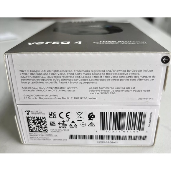 Fitbit Versa 4 Fitness Smart Watch Black Graphite New Factory Sealed By Google - Picture 6 of 6